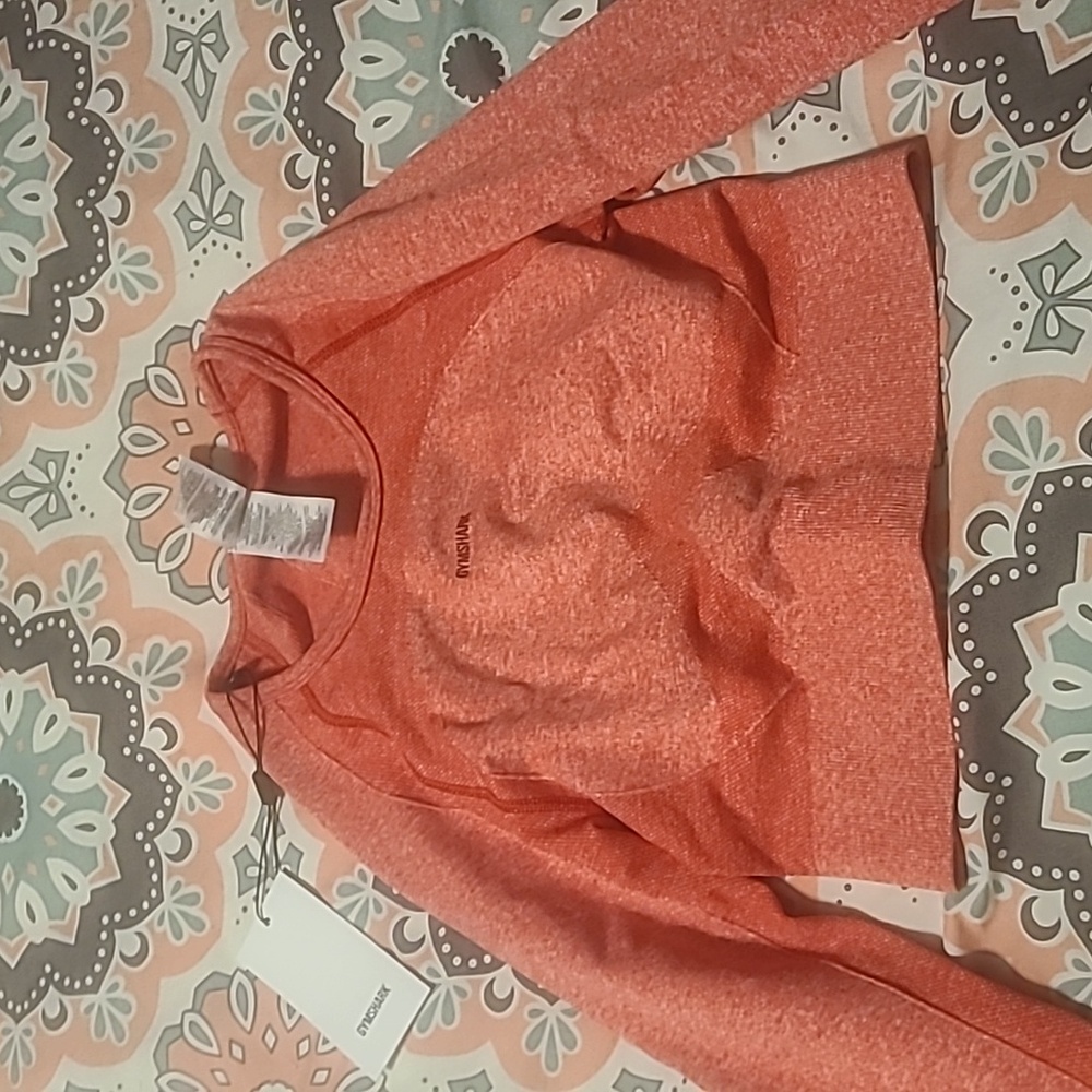 NWT Gymshark Vibrant Flame Red Cropped Top